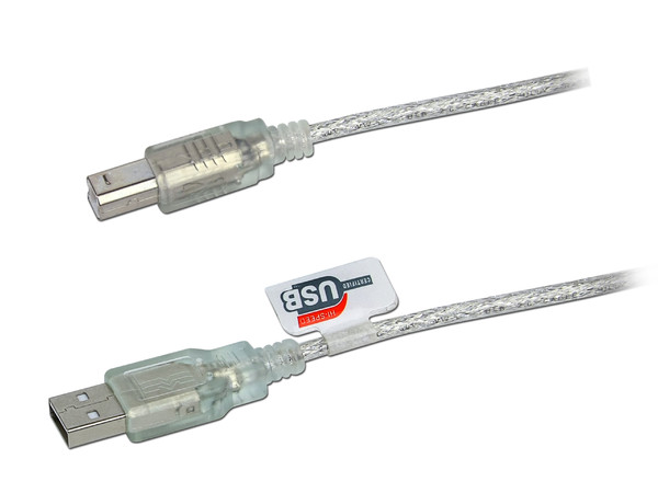 Cable Manhattan USB 2.0 A macho/ B macho de 1.8 Mts. para Impresora y Escáner