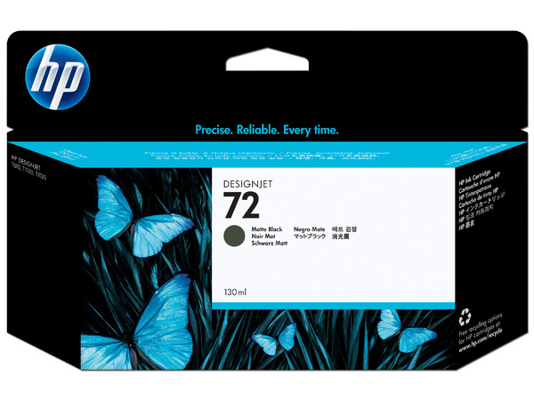 Cartucho de Tinta HP 72 Negro Mate, Modelo: C9403A, 130ml.