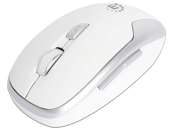 Mouse Óptico Manhattan MW6185, Inalámbrico, RF Inalámbrico, 1.600DPI, Color Blanco. - imagen 3