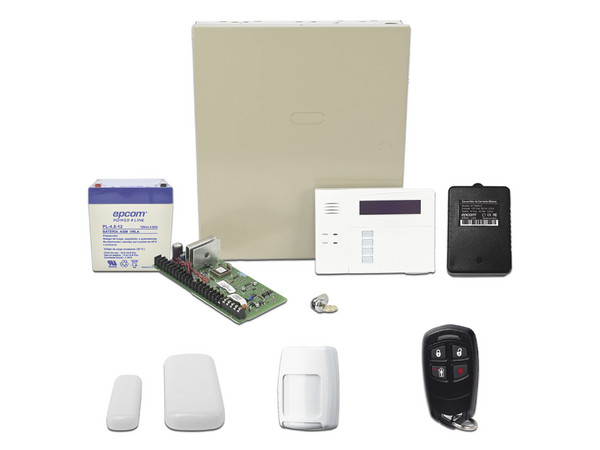 Kit de Panel de Alarma Honeywell VISTA48, Incluye teclado 6160RF, 2 Contactos Magnéticos 5800MINI, 1 Sensor de Movimiento 5800PIR, 1 Control Remoto 58344, 1 Transformador de 16Vca y Batería de 4.5Ah.