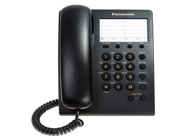 Teléfono Panasonic KX-TS550MEB analógico de 100 entradas. Color Negro. - imagen 2