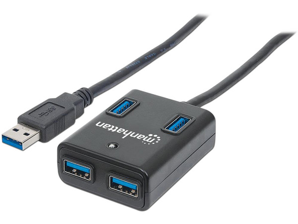 Hub Manhattan USB 3.0 Super Speed de 4 Puertos.