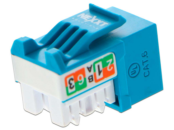 Modulo sin blindaje Nexxt Solutions AW121NXT22, Keystone Jack Cat6, Tipo 110, Color Azul. - imagen 2