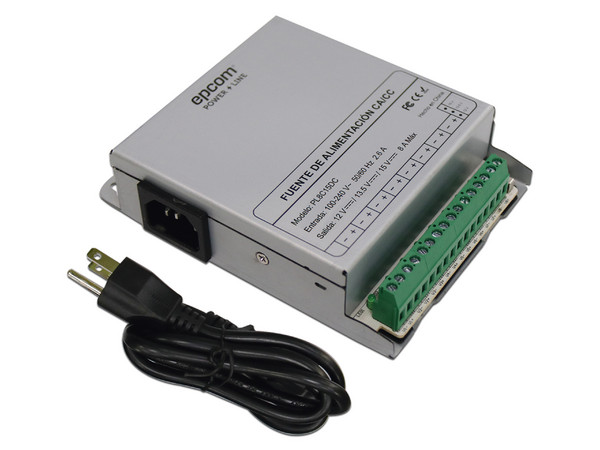 Fuente de Poder Metálica Epcom de 12 Vcc / 13.5 Vcc / 15 Vcc para 8 Cámaras, 8 A. - imagen 2