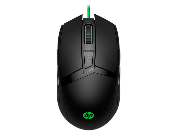 Mouse Gamer HP Pavilion Gaming 300, hasta  5000 dpi, 8 Botones, USB. Color Negro/Verde. - imagen 2