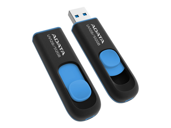 Unidad Flash USB 3.2 ADATA UV128 de 512GB. Color Negro/Azul. - imagen 2