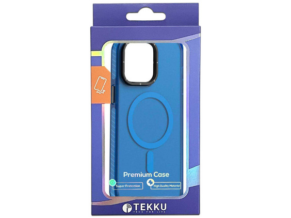 Funda protectora Tekku Matte Color para iPhone 15, Compatible con MagSafe, Color Azul. - imagen 3