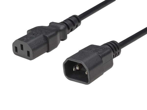 Extensión de cable de alimentación de C14 a C13, 1.8 m.