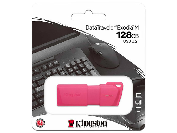 MEMORIA FLASH KINGSTON USB 128GB 3.2 GEN 1 DTXM ROSA (KC-U2L128-7LN) - imagen 3
