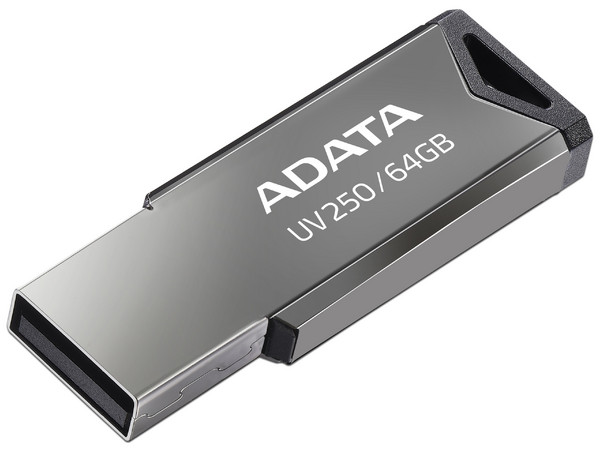 Unidad Flash USB 2.0 ADATA UV250 de 64GB. Diseño Metálico.