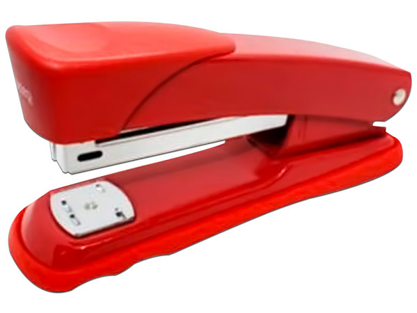 Grapadora Nextep Metálica Premium Media Tira, Color Rojo, Contiene 12 Piezas.