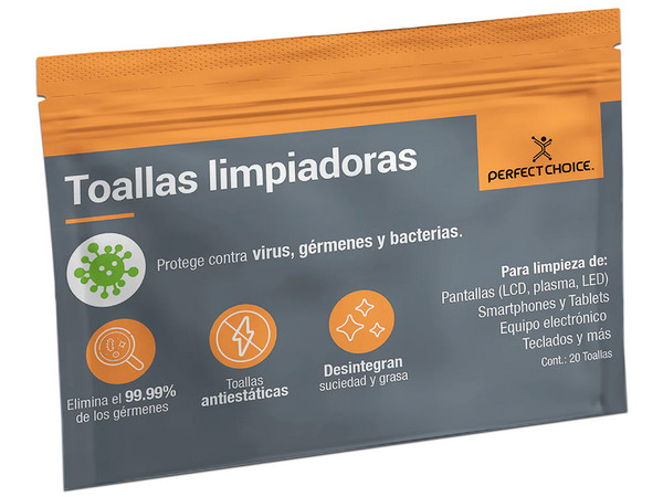 Toallas Antiestáticas Húmedas para Laptops y pantallas LCD.
