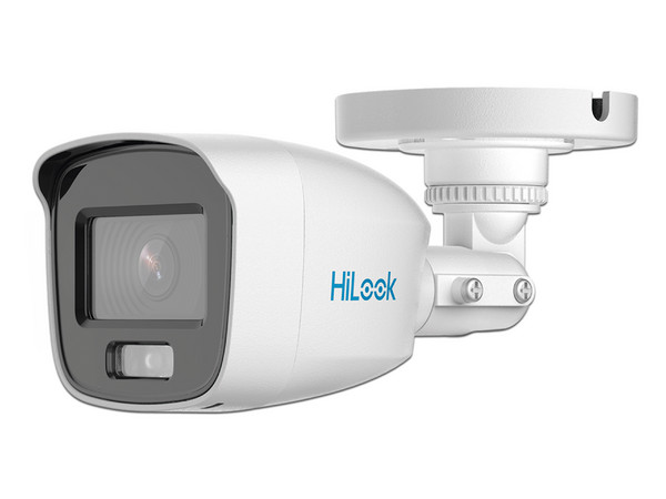 Cámara de vigilancia Tipo Bala HiLook THC-B129-MS, 1080p, Luz blanca hasta 30m, IP66.
