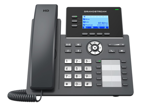 Teléfono IP GrandStream GRP2604P, 3 líneas, 6 cuentas SIP, 10 teclas, PoE.
