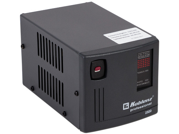 Regulador Koblenz ER-2550 2500VA/2000W con 6 contactos.