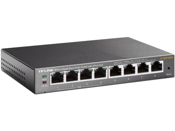 Switch Tp-Link Smart de 8 puertos Gigabit con 4 puertos PoE.