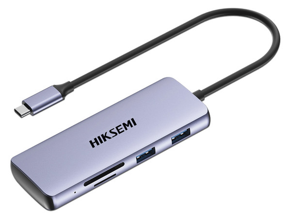 Hub USB-C Hiksemi. 8 en 1, Salida HDMI, USB 2.0, USB 3.0, SD, TF. - imagen 2