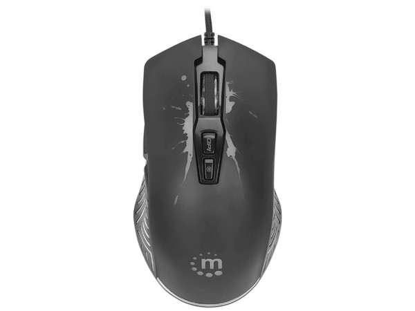 Mouse Gamer Manhattan MAN-190220, Hasta 7,200 dpi, Iluminación LED, 7 botones, USB, Color Negro. - imagen 2