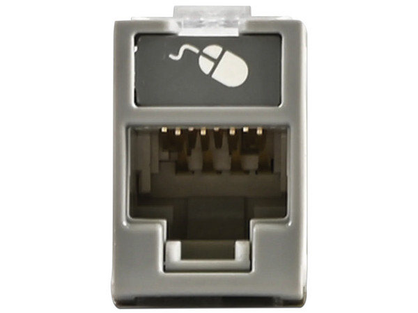 Jack Siemon UltraMAX Cat6, UTP, Montaje híbrido en Placa de Pared, Punch Down, Color Gris.