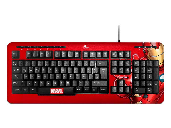 Teclado Estándar Xtech M401IM, USB, Edición Marvel Iron Man. (Versión Español)