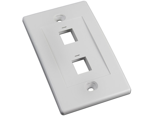 Tapa para Caja Montaje al ras, 2 salidas, blanco