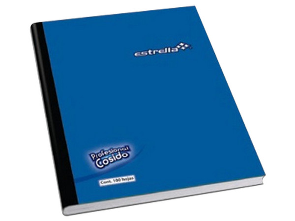 Cuaderno Estrella Profesional, Cosido, con 100 Hojas.