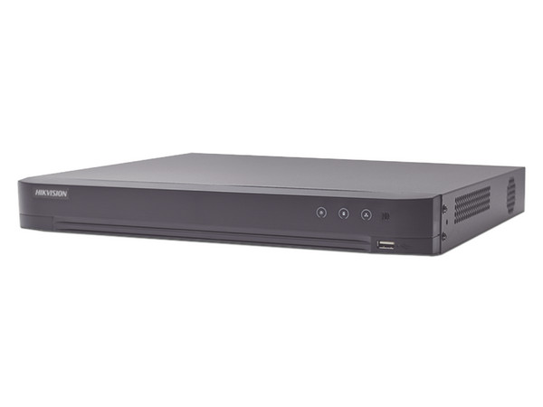 DVR Hikvision IDS-7208HUHI-M1/A/X de 8 canales + 8 Canales IP de hasta 8MP, Audio por Coaxitron, 1 Bahía de Disco Duro(No Incluido), H.265+