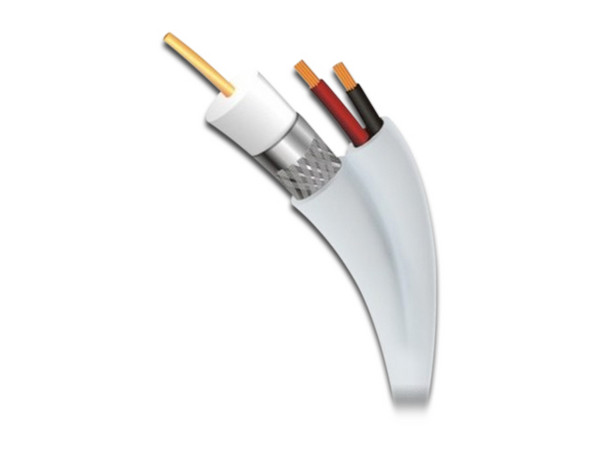 Cable Coaxial Wam Siames RG59 de 305m. Color Blanco.
