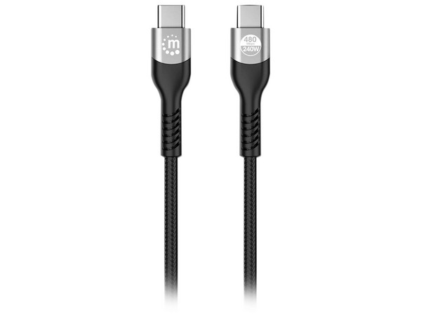 Cable de carga Manhattan USB-C(M-M), 2m, Color Negro. - imagen 3