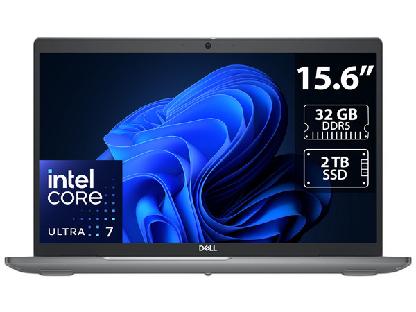 Workstation DELL Precision 3590: Procesador Intel Core Ultra 7 165H (hasta 5.0 GHz), Memoria de 32GB DDR5,SSD de 2TB, Pantalla de 15.6" LED, Video NVIDIA RTX 500 Ada, S.O. Windows 11 Pro (64 Bits).
