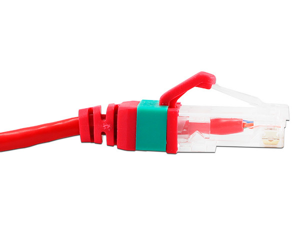 Cable de Red Enson Cat6, Conector RJ-45 (M-M), 28 AWG, 0.9m. Color Rojo. - imagen 2