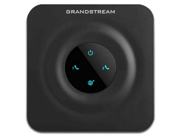 Adaptador telefónico Grandstream HT802 soporta 2 perfiles SIP a través de 2 puertos FXS y 1 puerto de 10/100Mbps.