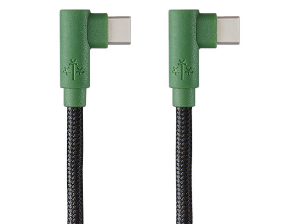Cable USB Hune AT-ACC-CA-353-BOS, de USB-A a USB-C (M-M), Conector de 90 grados, 1.2m, Color Verde.