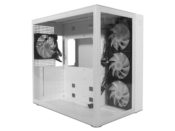 Gabinete Gamer NACEB WHITE NOVA, ATX, USB-C (No incluye fuente de poder). Color Blanco.