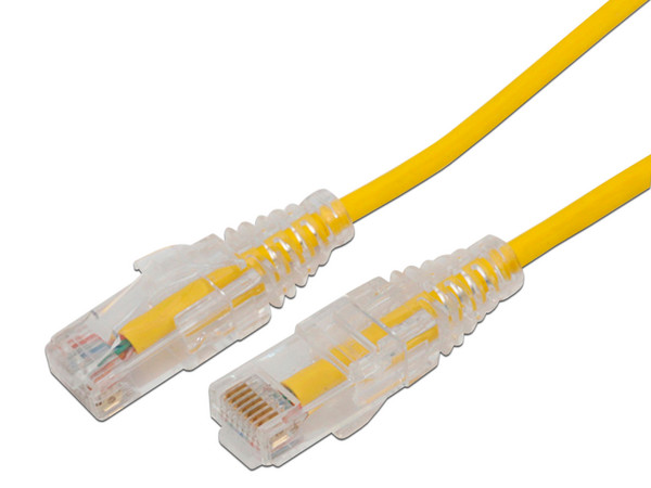 Cable de Parcheo Linkedpro LP-UT6A-700-YE28, Slim, UTP, Cat6A, 7m, Color Amarillo, Diámetro Reducido 28 AWG.