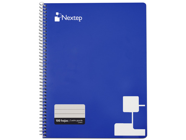 Cuaderno Nextep NE-007G Cuadro Grande C7, 100 Hojas, Hojas Espiral.