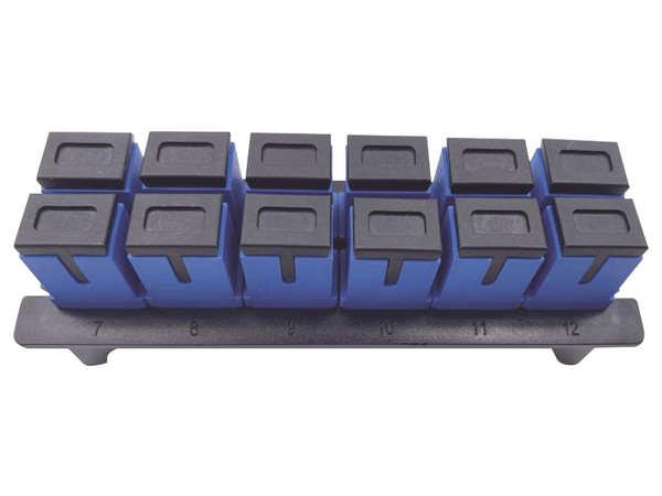 Placa acopladora para Distribuidor de Fibra Óptica LP-ODF-8024, incluye 12 acopladores SC Simplex, Para fibra Monomodo.