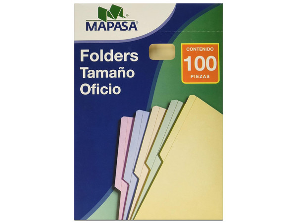 Folders Mapasa de tamaño oficio en color crema