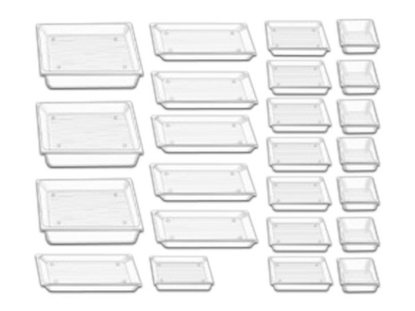 Juego de 25 Organizadores Nextep NE-625 para Cajón, Plástico Transparente.