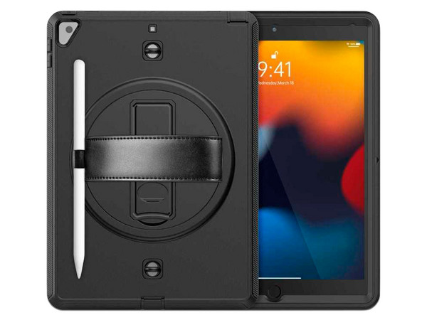 Funda Tekku Handstrap para iPad 9, 8, 7 de 10.2", iPad Pro y Air 3 de 10.5", Color Negro. - imagen 3