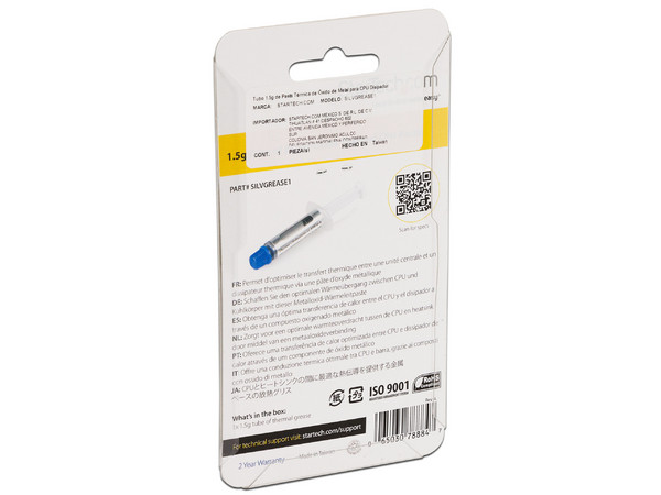 Pasta Térmica StarTech SILVGREASE1, para CPU, en jeringa de 1.5g. - imagen 3