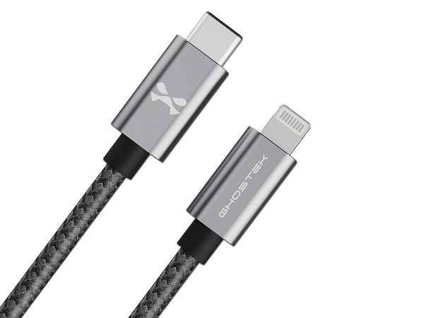Cable de Datos GHOSTEK GHOCBL038 de Conector USB-C a Lightning, 1m. Color Negro. - imagen 2