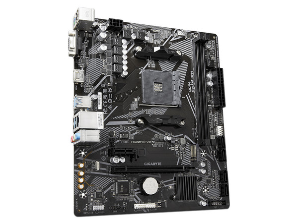 T. Madre GIGABYTE A520M K V2, Chipset AMD A520, Soporta: AMD Ryzen 3ra, 4ta y 5ta Generación, Socket AM4,Memoria: DDR4 5100/3200/2133 MHz, 64GB Max,Integrado: Audio HD, Red,USB 3.2 y SATA 3.0, M.2,Micro-ATX, Ptos: 1xPCIE3.0x16, 1xPCIEx1. - imagen 3