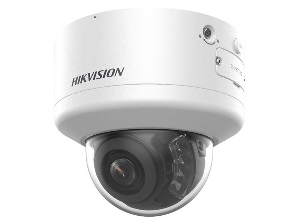 Cámara IP Tipo Domo Hikvision DS-2CD3786G2HT-LIZSU(PTRZ) de 8MP (3840 x 2160), Lente de 2.8mm, IR hasta 40m, IP66, Color Blanco.