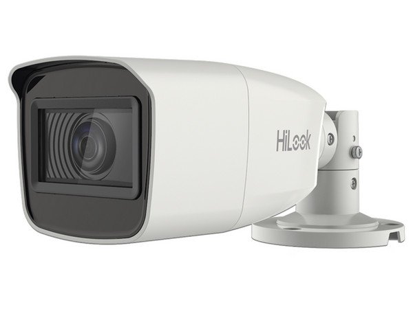 Cámara de Vigilancia Tipo Bala HiLook THC-B320-VF de 2MP (1920 x 1080), Lente 2.8 a 12 mm, IR Hasta 40 m, Color Blanco.