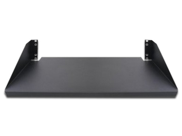 Charola lisa para Rack Brobotix de 510 x 274 mm, 2U, hasta 20kg. Color Negro.