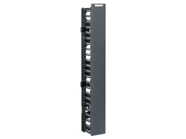 Organizador de cables vertical Panduit WMPVF45E para Rack Abierto de 45 Unidades. Color Negro - imagen 2