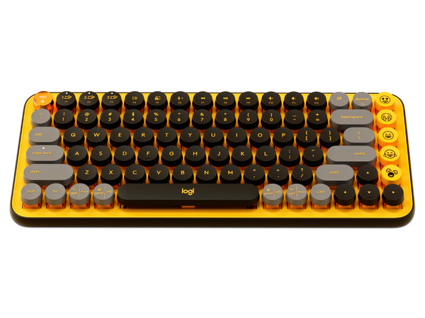 Teclado Mecánico inalámbrico Logitech POP Keys, Bluetooth. Color Amarillo.