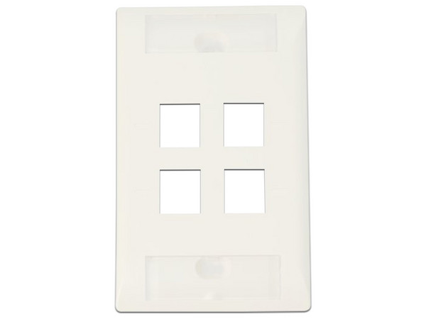 Tapa para Caja Montaje CommScope 2111039-3, 4 puertos. Color Blanco.