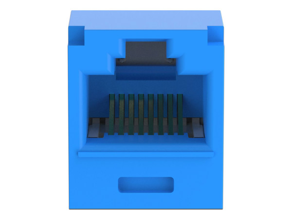 Conector Jack Panduit RJ-45 Cat6a, UTP. Color Azul. - imagen 2